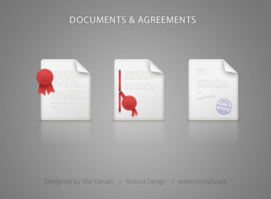Agreements & Documents Icon Set Preview