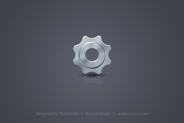 Blog Post. Free Gear Icon. Fully editable in Adobe FireWorks.