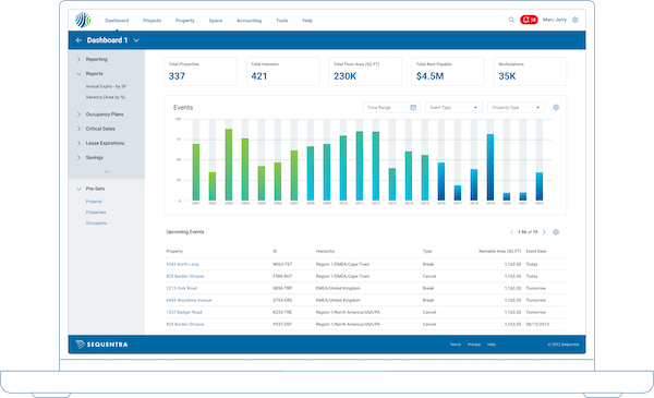 Project Designing a Commercial Property Manager software UI & UX