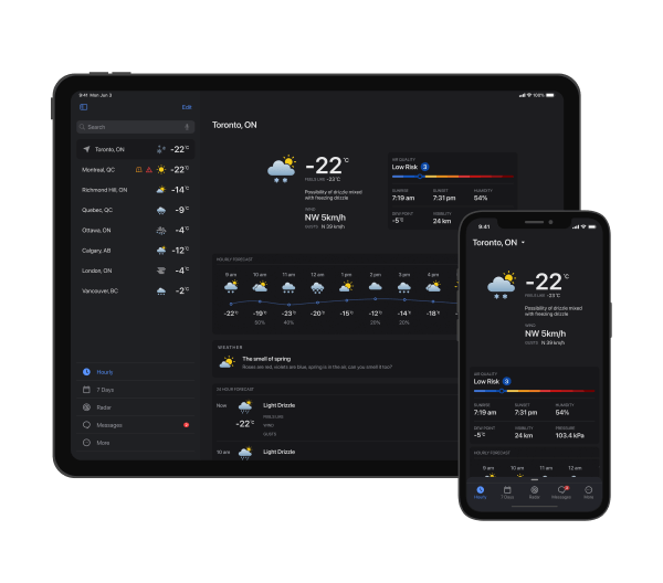 Project Weather Canada App UI & UX